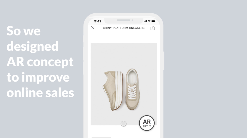Zara AR mobile app fashion concept CX research, design and consulting